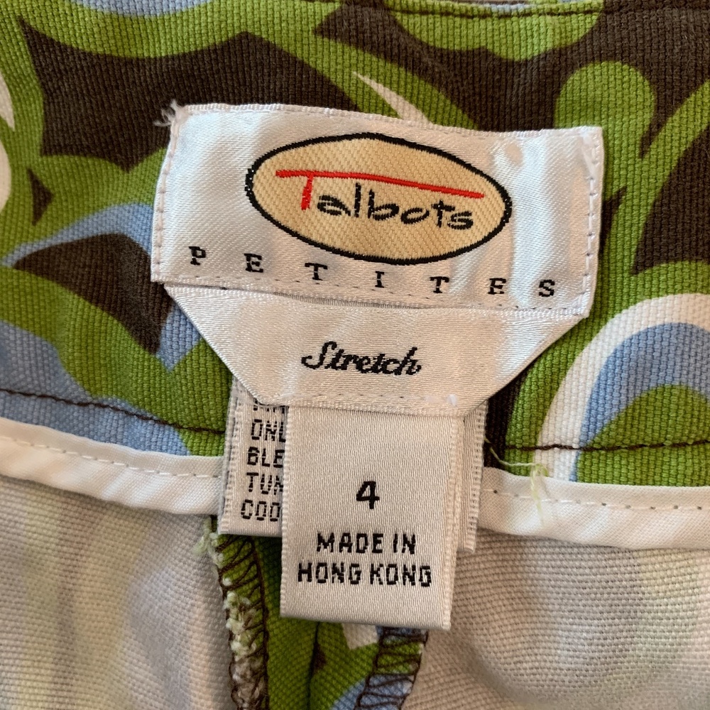 Talbots Y2K Brown Paisley Crop Pants - Picture 10 of 10